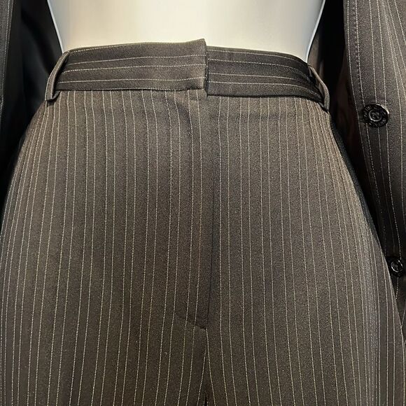 Buffalo David Bitton Women’s Black Pinstripe Suit|| Blazer Sz M/L, Pants Sz 30 - Picture 8 of 16